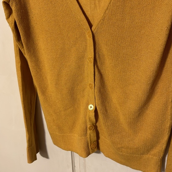 Mustard Yellow Button Up Yellow Cardigan - Picture 4 of 10